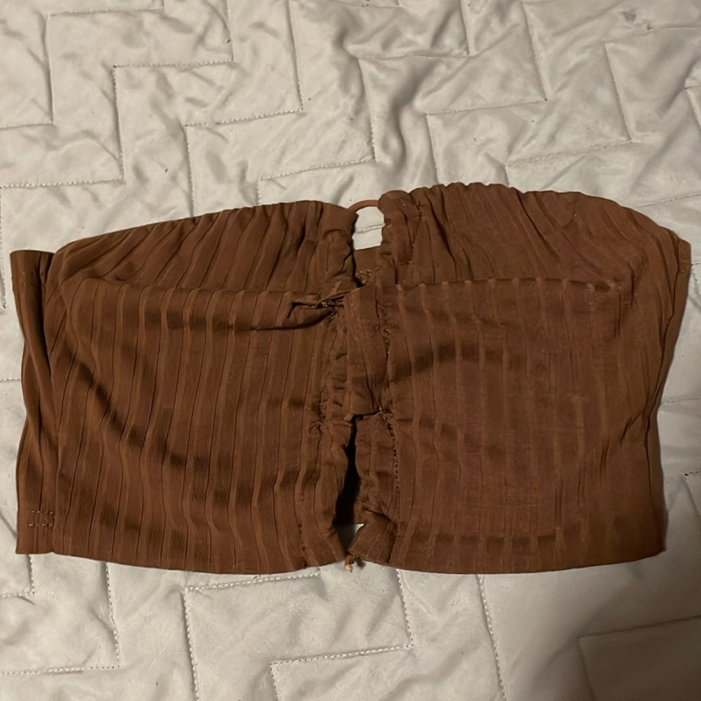 Brown crop top